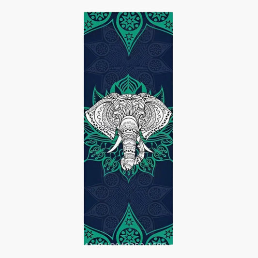 The Ecocomfort yoga towel features a vibrant elephant mandala design in deep navy and green, adding a touch of artistry to your practice. Made from ultra-absorbent, quick-drying microfiber, this towel provides a non-slip surface for hot yoga, Pilates, and intense workouts. Designed to fit standard yoga mats, it enhances grip and stability while wicking away moisture. Lightweight, durable, and eco-friendly, it’s the perfect companion for studio, home, or travel sessions, promoting hygiene and comfort.