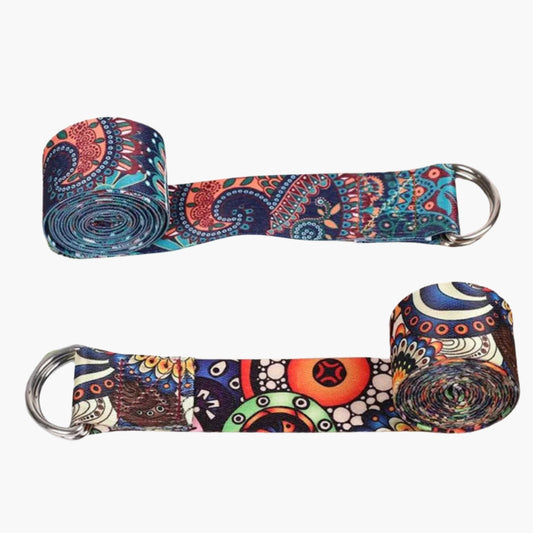 The PureFlex Yoga Strap is a vibrant and durable stretching tool designed to enhance flexibility, improve alignment, and deepen yoga poses. Made from high-quality, non-slip cotton fabric with reinforced stitching, this strap ensures maximum support and durability during use.

Featuring a secure metal D-ring buckle for easy adjustments, it allows for customized length settings to suit different body types and flexibility levels.