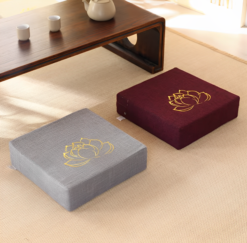 plentyoga meditation cushion deepp red and gray plentyoga