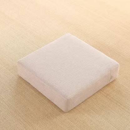calmcore white meditation cushion from plentyoga for meditating calmcore
