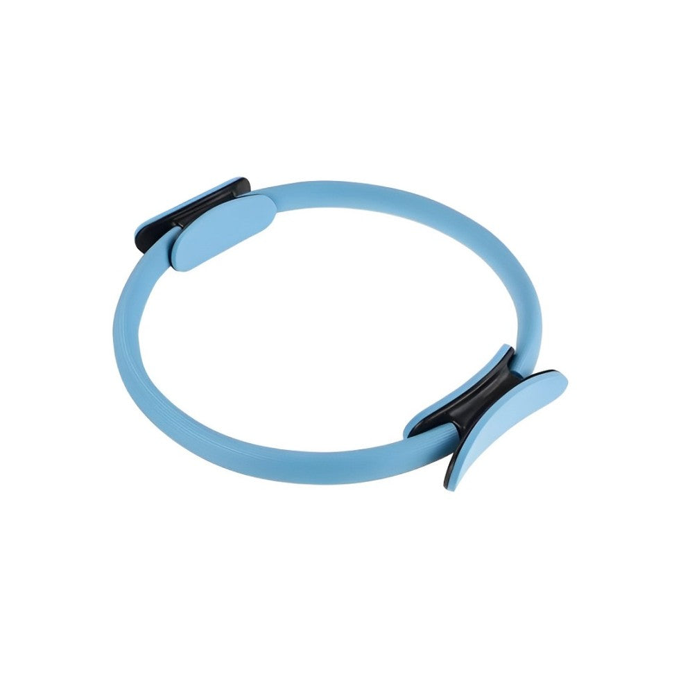 Image of the FlexCircle, a multifunctional yoga and Pilates ring with a 38 cm diameter. Made from eco-friendly PP and EVA foam, it features ergonomic, non-slip padded handles for a firm grip. Ideal for toning thighs, strengthening the core, improving posture, and enhancing flexibility, this lightweight and durable ring is suitable for beginners and advanced practitioners alike.