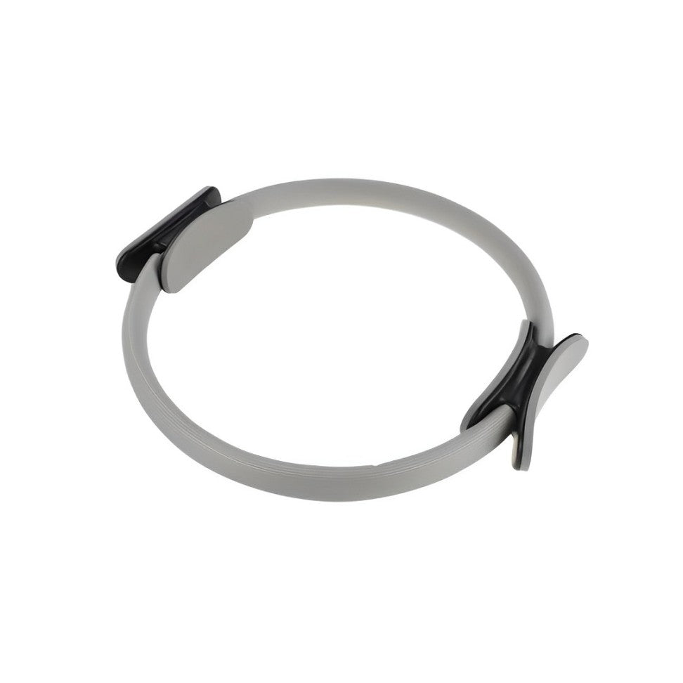 Image of the FlexCircle, a multifunctional yoga and Pilates ring with a 38 cm diameter. Made from eco-friendly PP and EVA foam, it features ergonomic, non-slip padded handles for a firm grip. Ideal for toning thighs, strengthening the core, improving posture, and enhancing flexibility, this lightweight and durable ring is suitable for beginners and advanced practitioners alike.