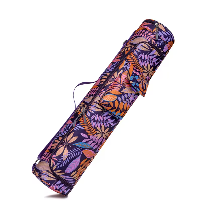 fleximat tropical flow yoga bag leaves plentyoga